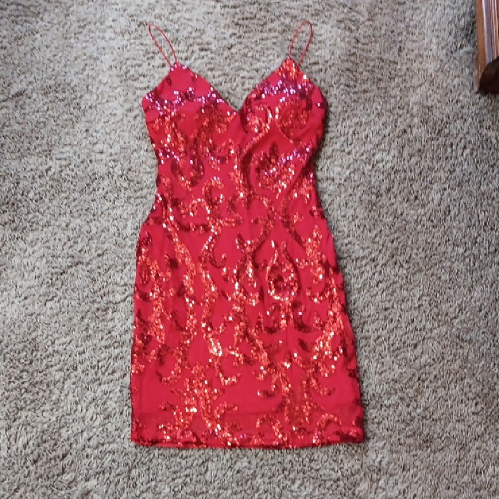 Windsor Red Sequin Mini Dress